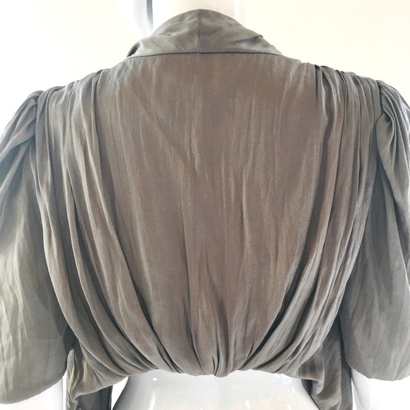 Karen Millen silver grey shawl collar open front designer evening jacket top 6 - Picture 3 of 16